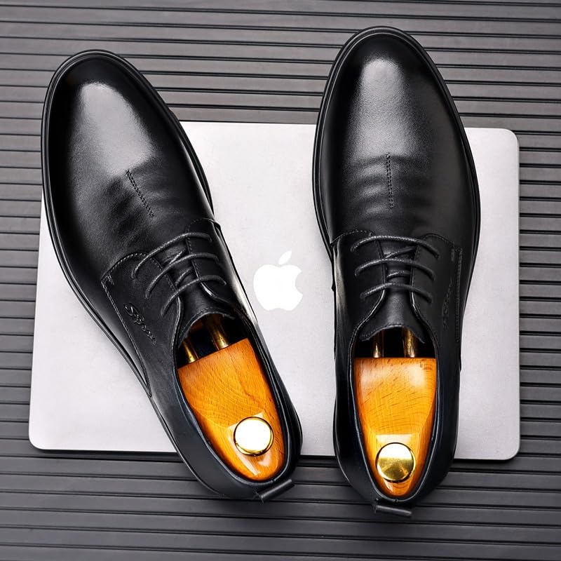 Men's Dress Shoes Slip On Pointed Toe Derbys Classic Formal Business Shoes Casual Summer Breathable Soft Sole4