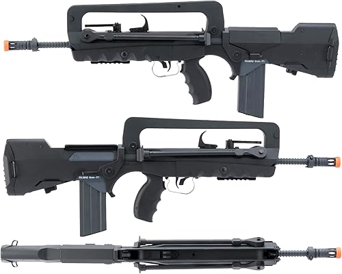 Miniatura 3 de Evike Airsoft - Rifle de Airsoft FAMAS Bullpup AEG con licencia completa de Cybergun (Modelo: F1)