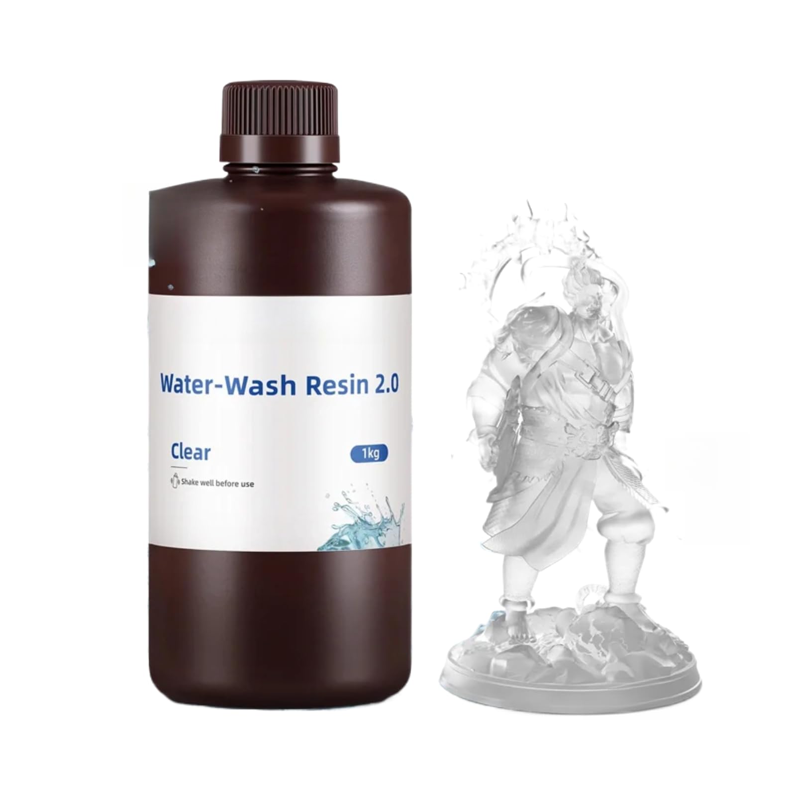 3KG Lavable à l'eau Standard Résine pour imprimante 3D(Clear 3KG)