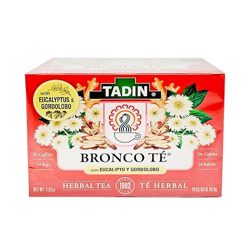 Tadin Bronco Te para gargantas irritadas, 25 bolsas de té