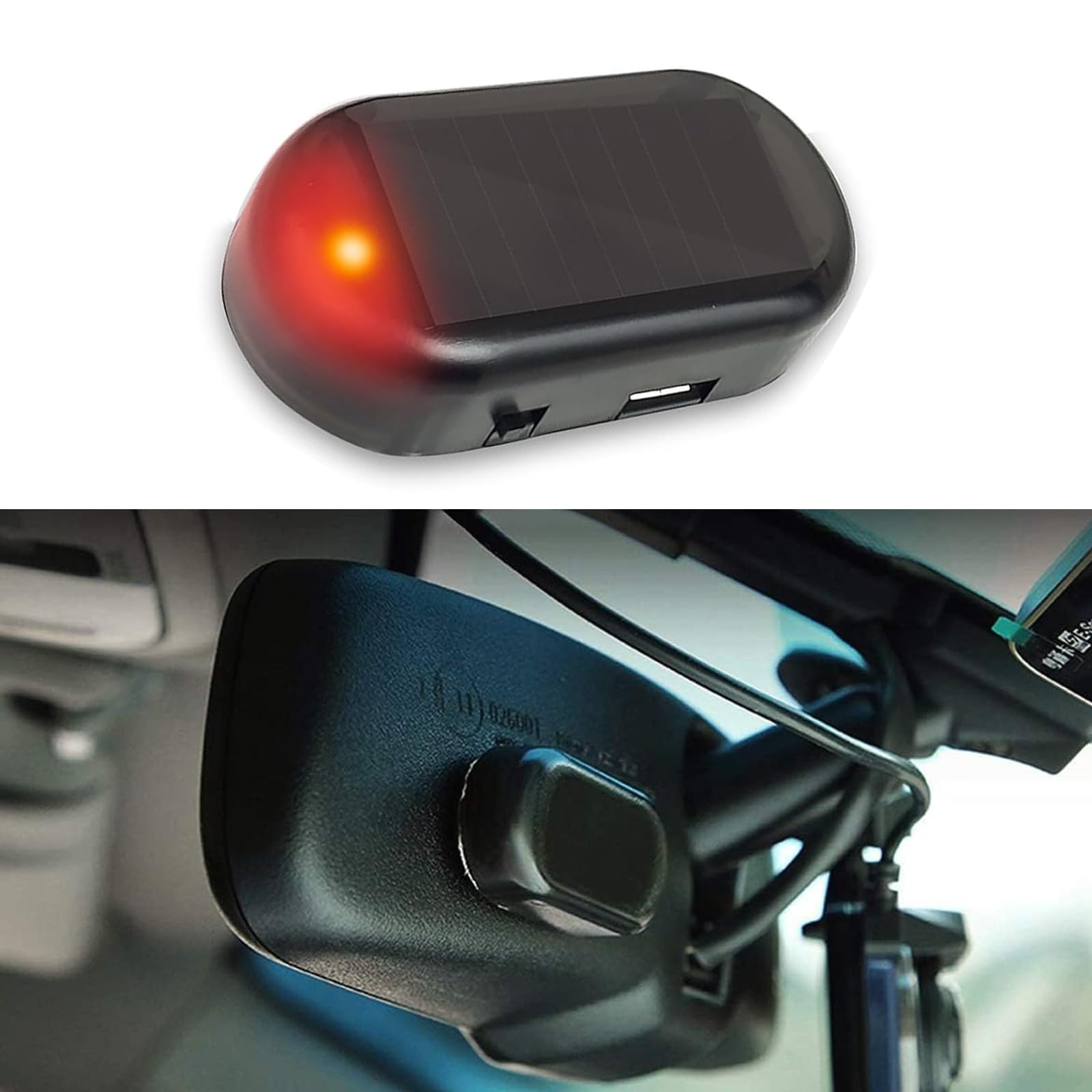 Ijuicy 1 PC Car Solar Power Simulated Dummy Alarm, Anti Theft Device, LED Flashing - View #5