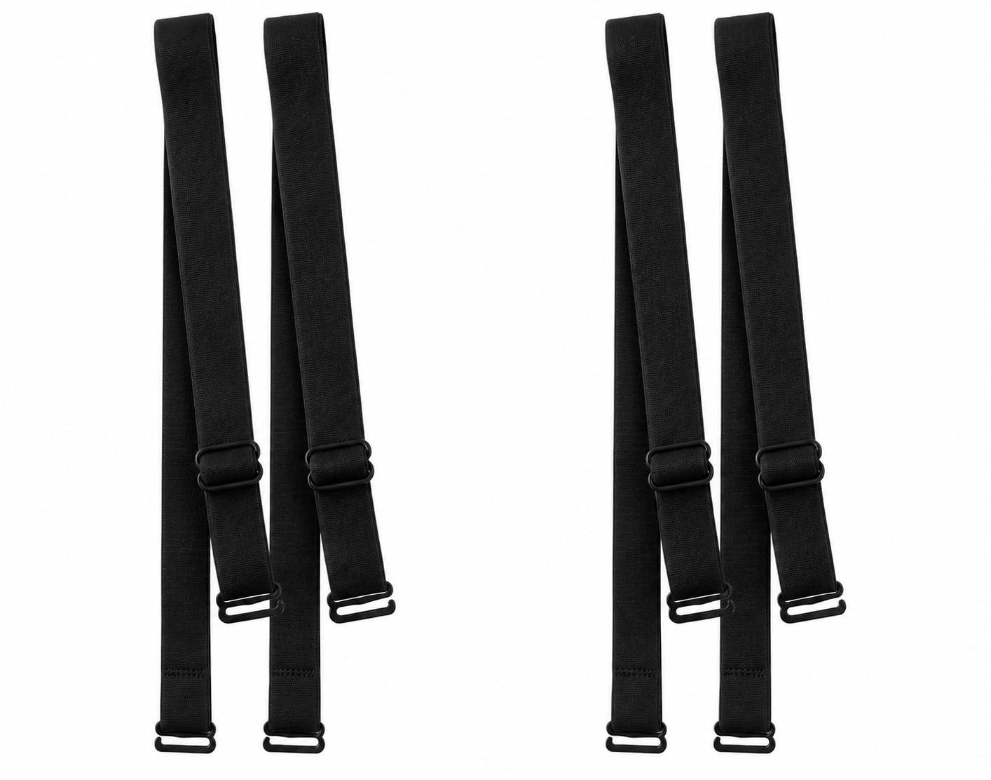 Comfort Fit Bra Replacement Straps | Adjustable 10MM Elastic Shoulder Straps | Black | 2 Pairs-image-47