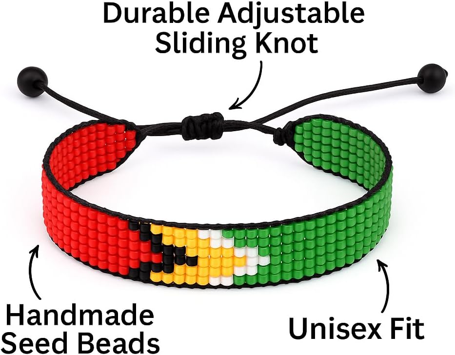 Guyana Flag Bracelet, Adjustable, Boho Style Rope Bracelet for Women, Men, Thread String - Image 2