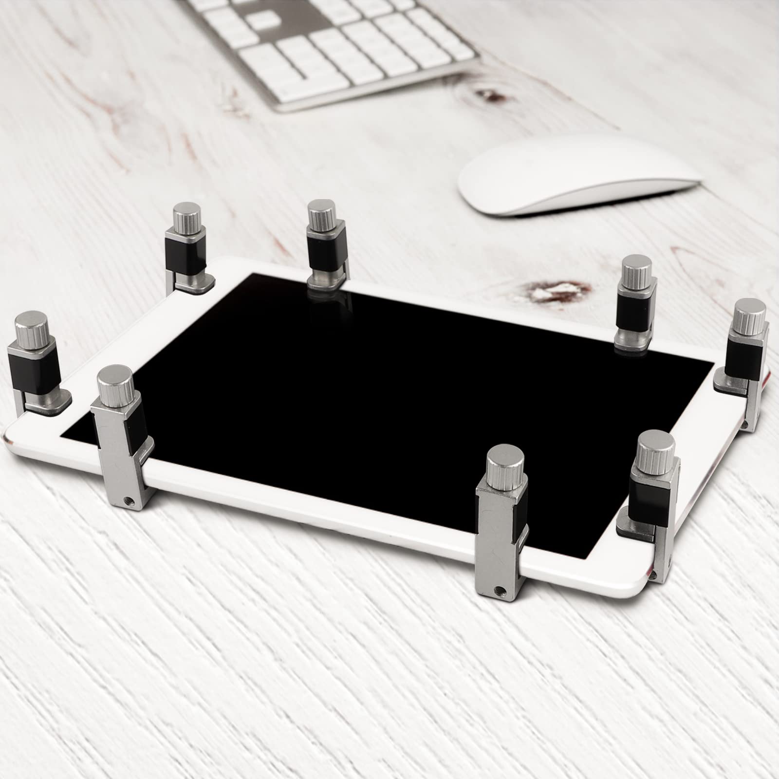 CPROSP 4pcs Morsetti per Incollaggio Display Telefono, Strumento per Riparazione di Schermi con Clip Metalliche Regolabile
