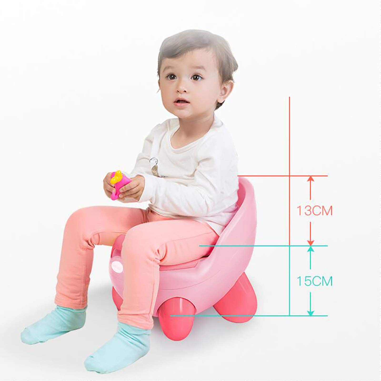 Sedile da addestramento per WC per Bambini, Anteriore Convesso a Prova di Schizzi per Una Facile Pulizia, Design ergonomico Antiscivolo, vasino Perfetto per Bambini Piccoli,Grigio