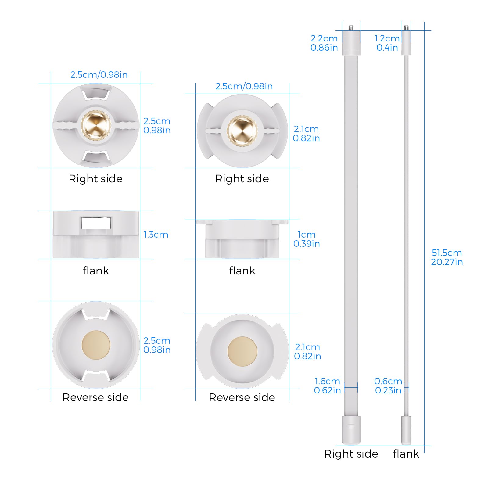 Flexible Baby Monitor Mount for HelloBaby HB65/HB6550/HB6558 & ANMEATE SM935E No Tool Nursery Camera Holder for Crib, Shelf Adjustable Clamp Stand for Baby Monitor, No Drilling or Wall Damage