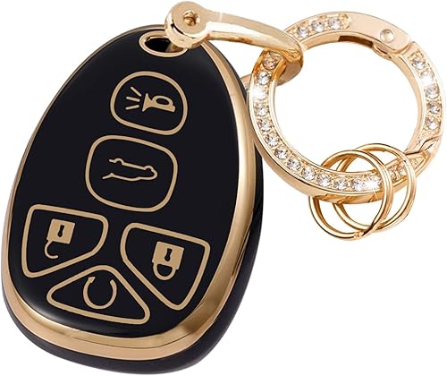 WSAuto Funda para llavero con llavero de metal compatible con Chevy Suburban Tahoe Traverse Buick Enclave Cadillac Escalade GMC Acadia Yukon