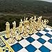 Luxury Chess Set for Adults X Large Greek Mythology Chess Pieces Handcrafted Chessmen and Chess Board, Gift Idea for Him, Dad and Anyone for Birthday, Anniversary
