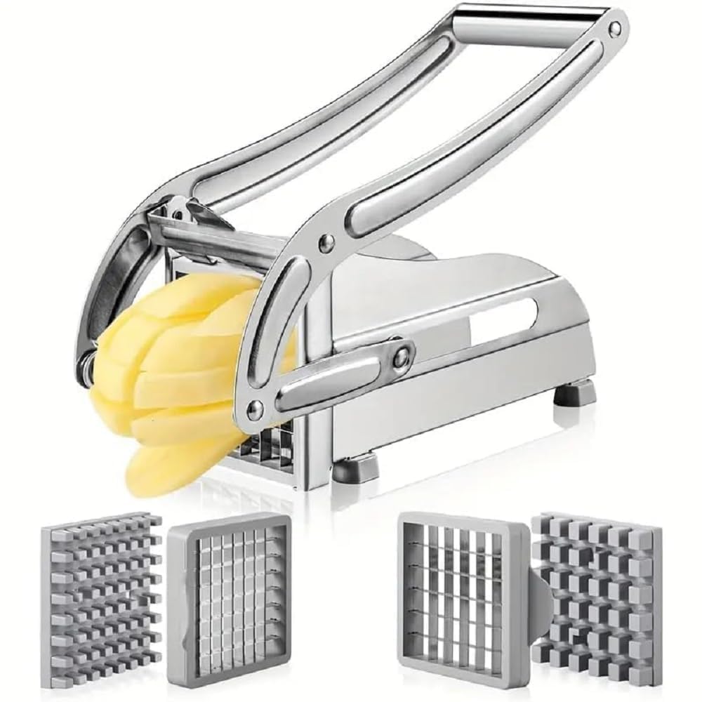 Heavy Duty Stainless Steel French Fry Cutter - Commercial Potato Fry Maker with Easy Lever Action - Makes Uniform Fries Fast-image-10