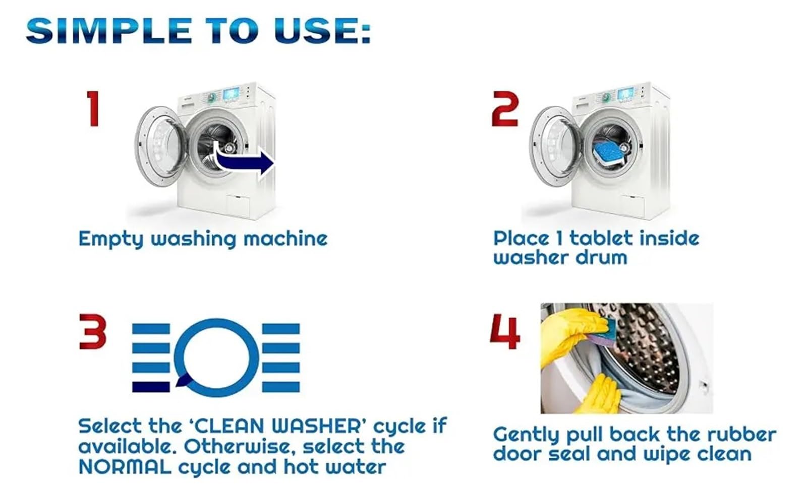 washing machine cleaner tablets Tiefenreinigendes Waschmaschinenreiniger-Tablet