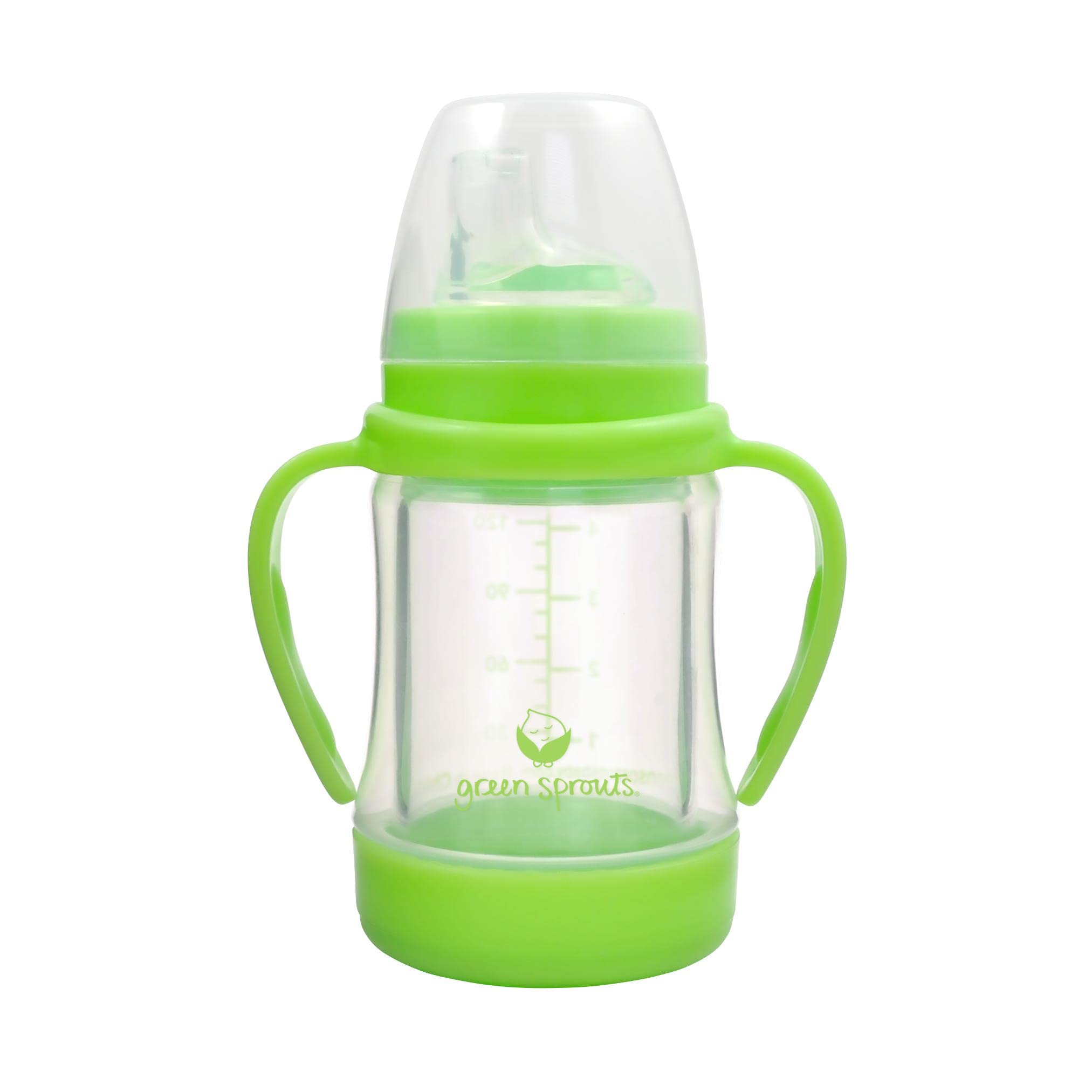 Green Sprouts baby Glass Sip & Straw Cup, 6 Months +, Light Lime, Piece of 1