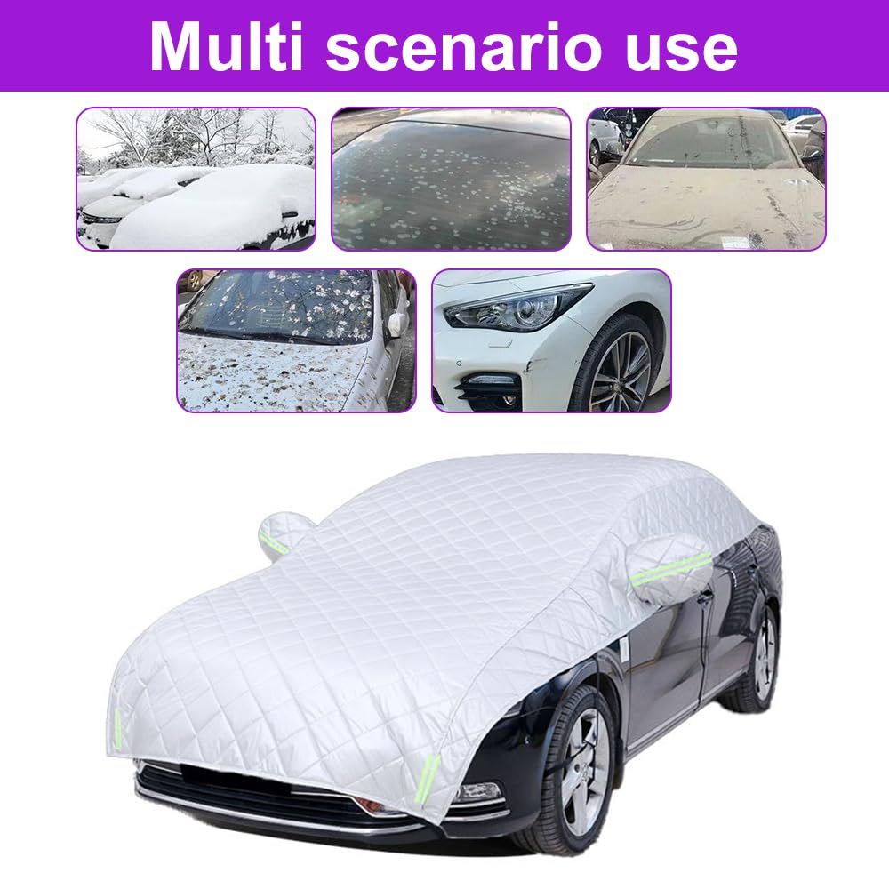Telo Grandine Auto Imbottito, Telo Antigrandine per Auto Anti Acqua Polvere Neve Sole,Copriauto Danni da Grandine,Telo Copriauto Antigrandine per La Maggior Parte delle Auto Per Tutte Stagioni