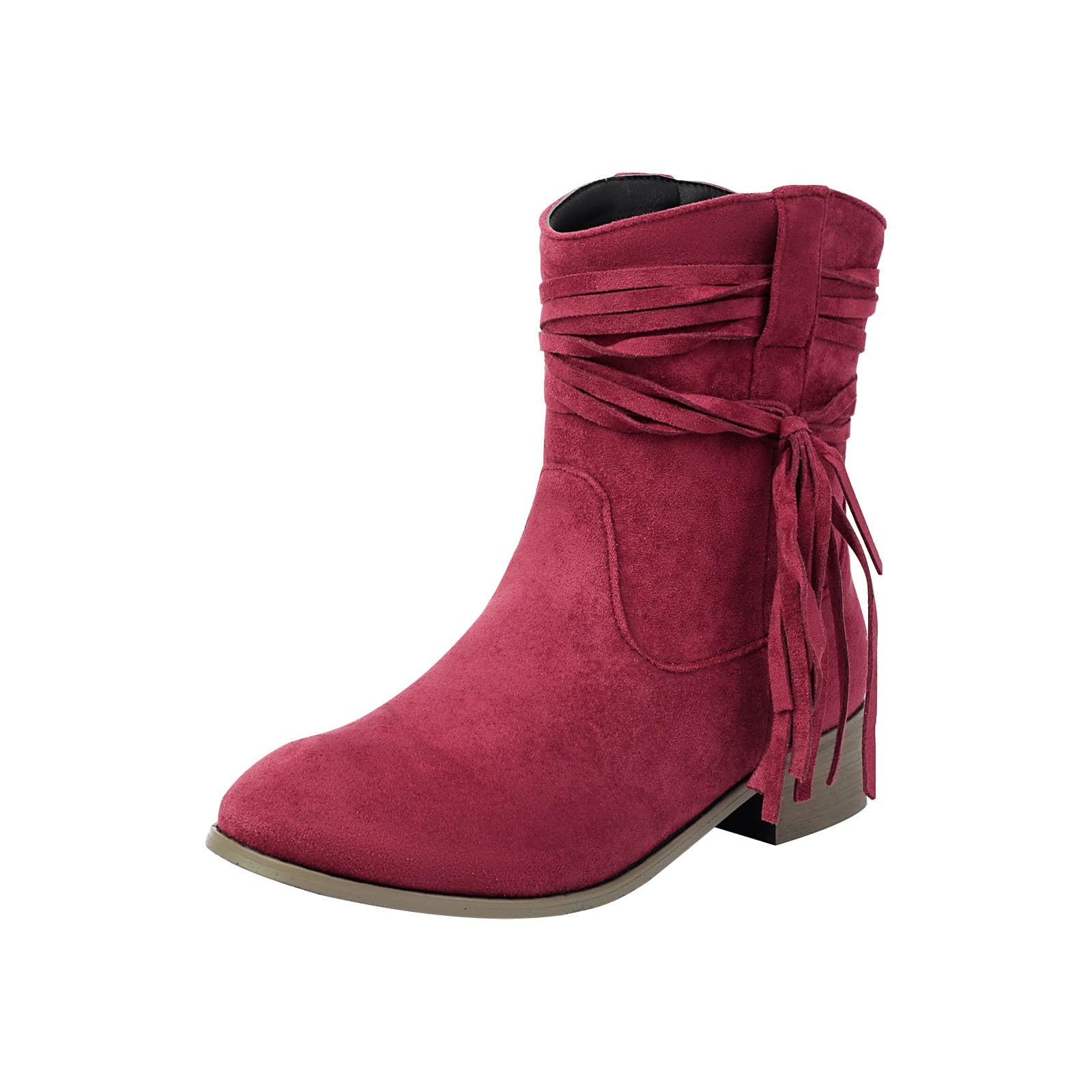 Stivaletti Donna Estivi Suola Antiscivolo Comodi con Tacco Stivali Leggero Antivento Chic Stivaletto Robusti Vintage Elegante Stivali da Pioggia Stivaletti per Esterno Giardino e Trekking