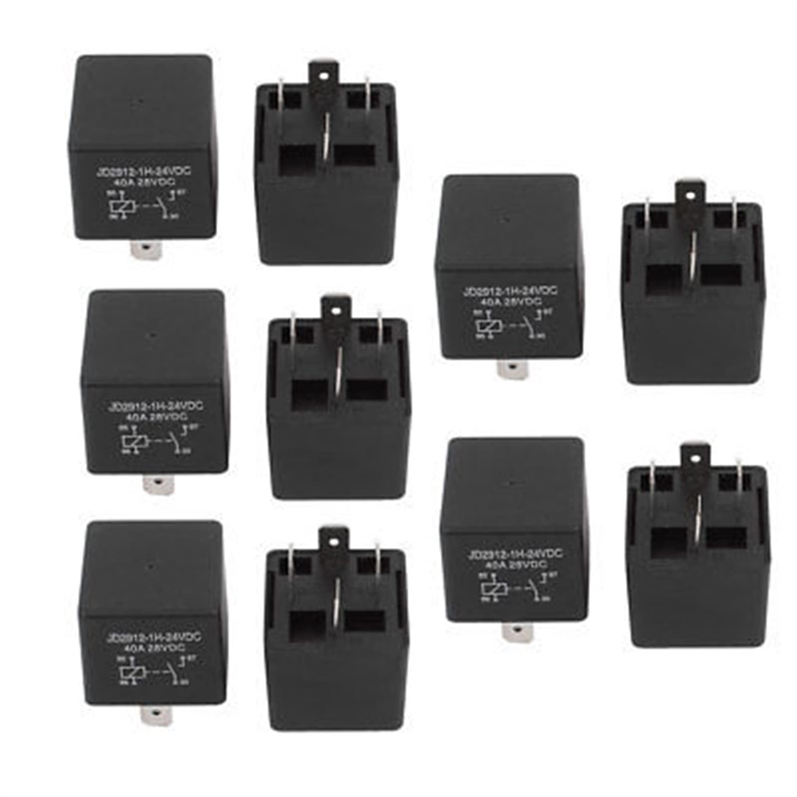 VDOQTLJT JD2912 DC 24V Coil 40A 4 Pins SPST Vehicle Car Security Power Relay 10pcs