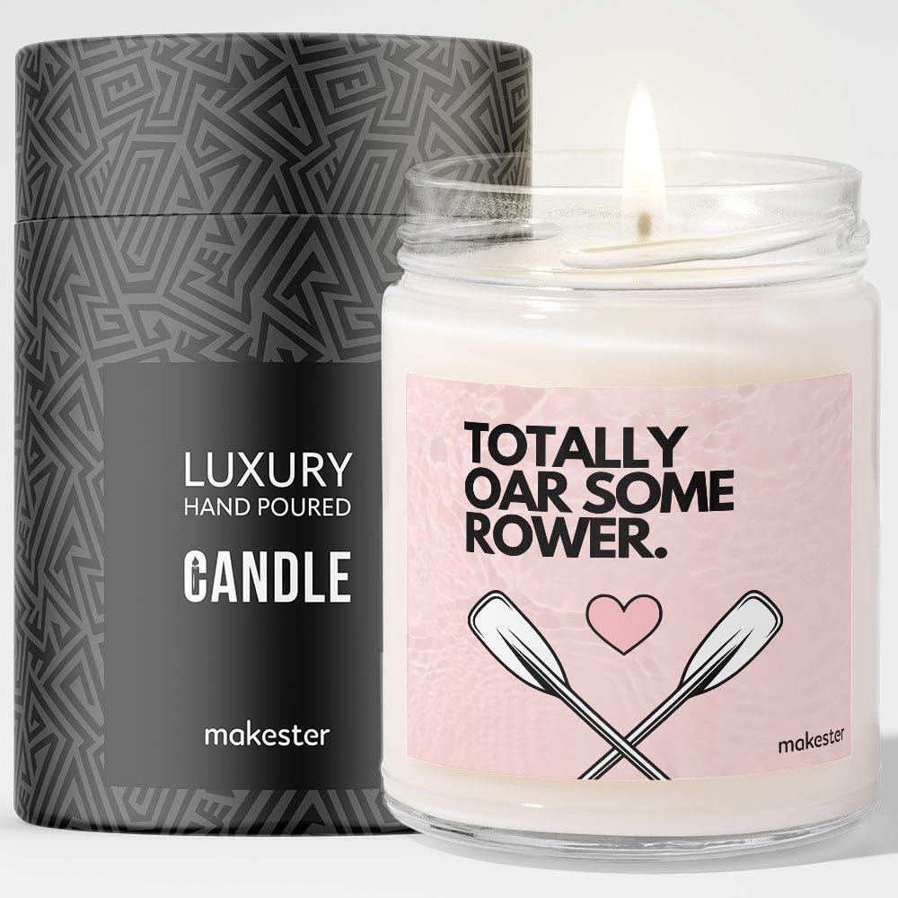 Gift for Rowers - Luxury Soy Wax Candle - Vanilla, Jasmine, Sugared Almond - Makester โ image 1