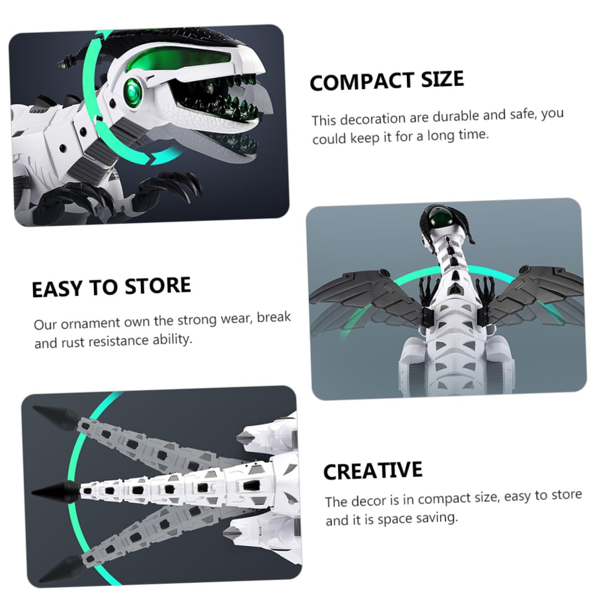 Dinosauro Elettrico Giocattolo Funzione Spruzzo e Movimento, Realizzato in Plastica Resistente e Componenti Elettronici, come Decorazione da Scrivania per Ragazzi