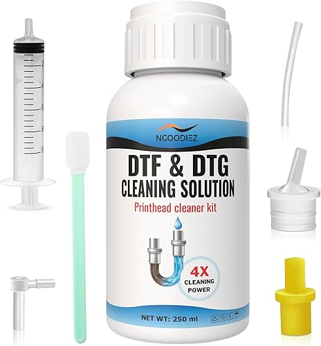Miniatura 1 de NGOODIEZ Kit de limpieza de cabezales de impresión para cualquier impresora DTFDTG - Kit limpiador universal de cabezal de impresión para boquilla