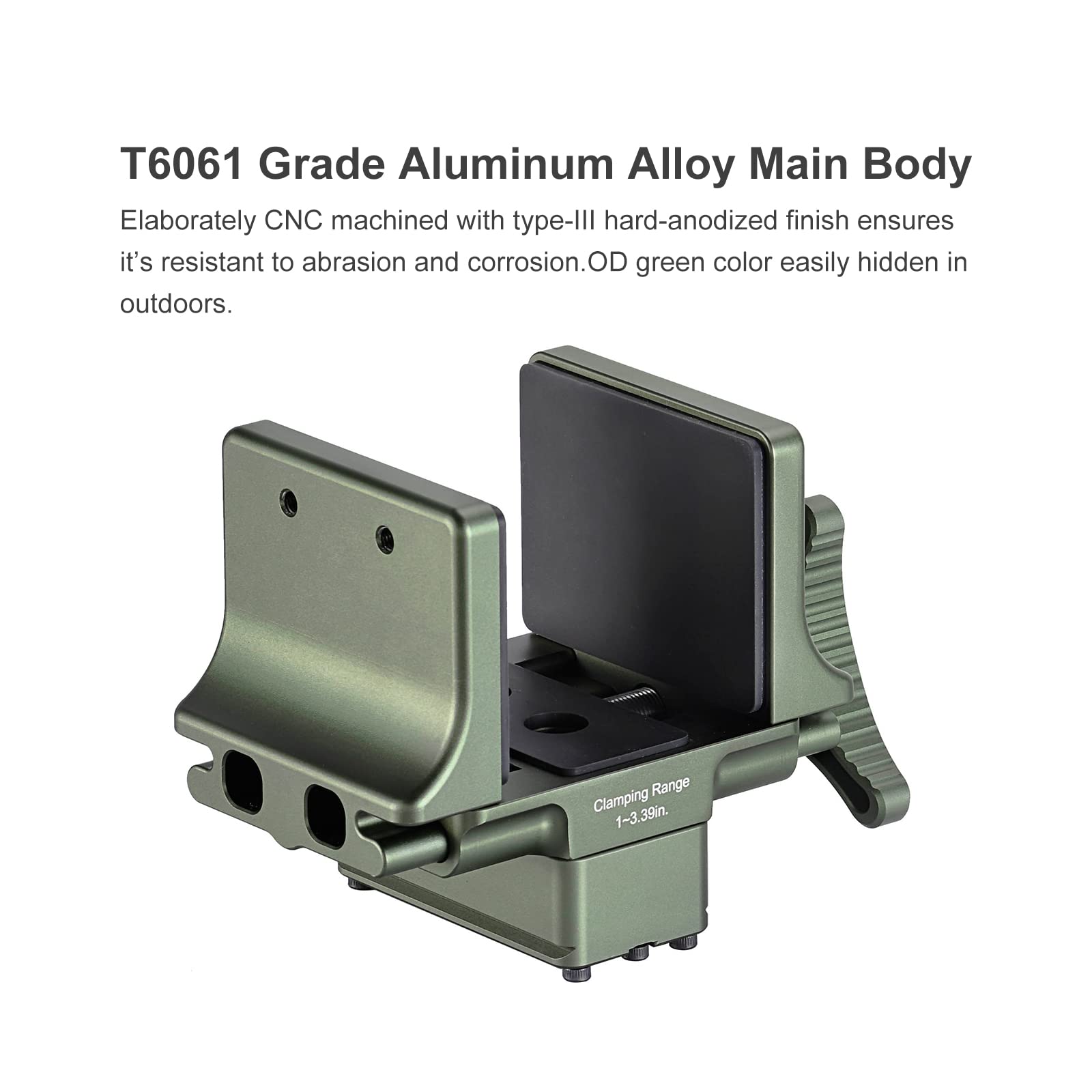 Hunting Tripod Rifles Gun Rest for Shooting Saddle Mount to Arca Swiss Clamp Adapter, 2517