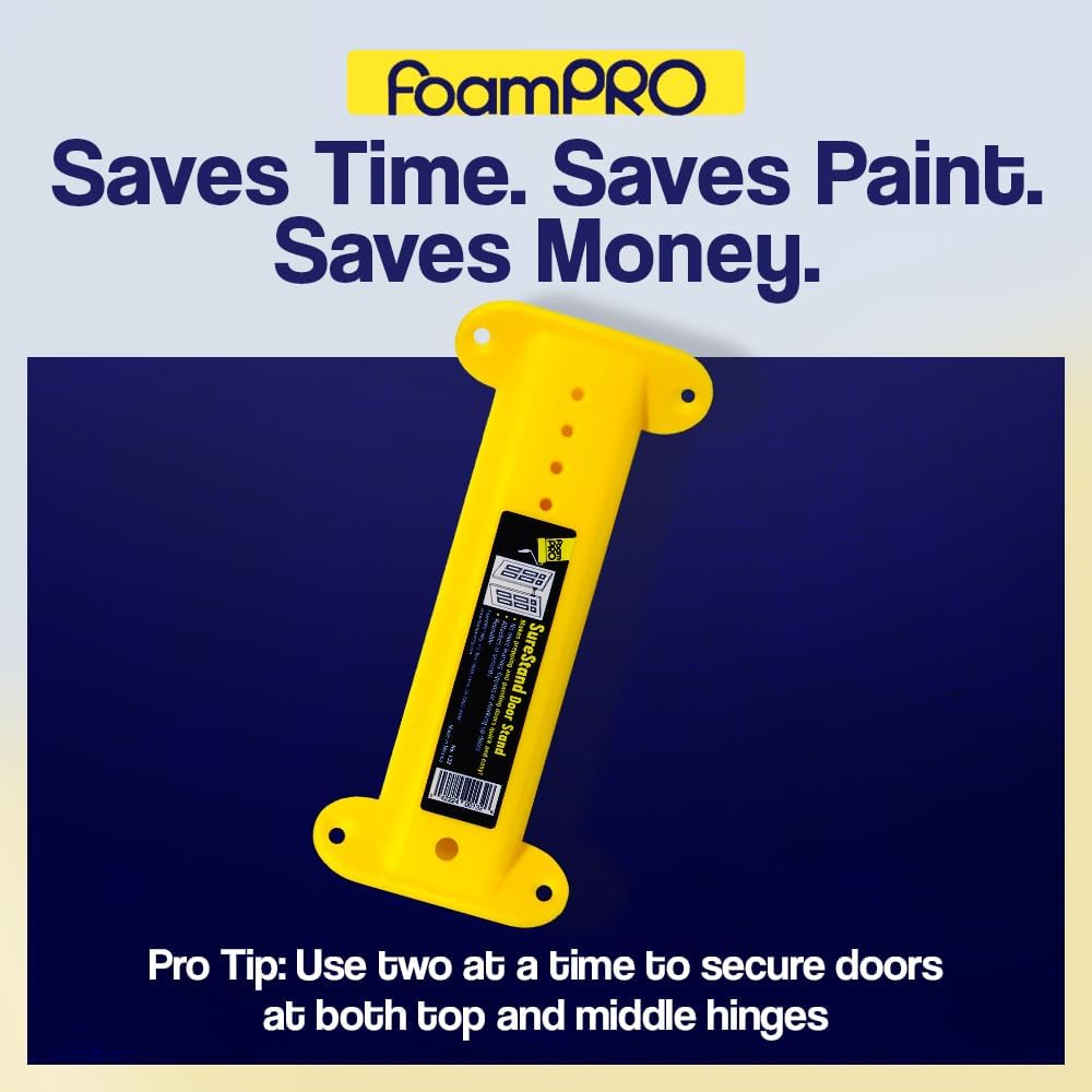 FoamPRO 132 Spray Painting Door Stand with 4 Mounting Screws - Reusable Door Painting Stand for All Door Sizes - Easy to Use Cabinet Door Painting System - Pack of 1
