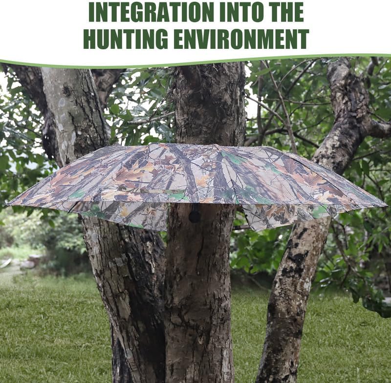 Kalkal Tree Stand Umbrella, 58" Wide Camo Hunting Umbrella for Tree Stand, Weather-Resistant Treestand Roof Quick Set, Portable Hunting Accessories - Image 6
