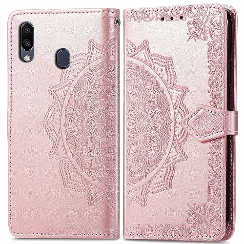 Funda para Samsung Galaxy M20,Función de Soporte, Billetera con Tapa Tarjetas,PU Cuero Carcasa Flip Case Cover para Samsung Galaxy M20