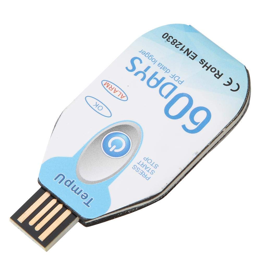 Walfront Registratore di Dati di Temperatura PDF Monouso Porta USB Porta 10000 Punti Utilizzati per Monitorare Il Processo di Trasporto e Conservazione degli Alimenti