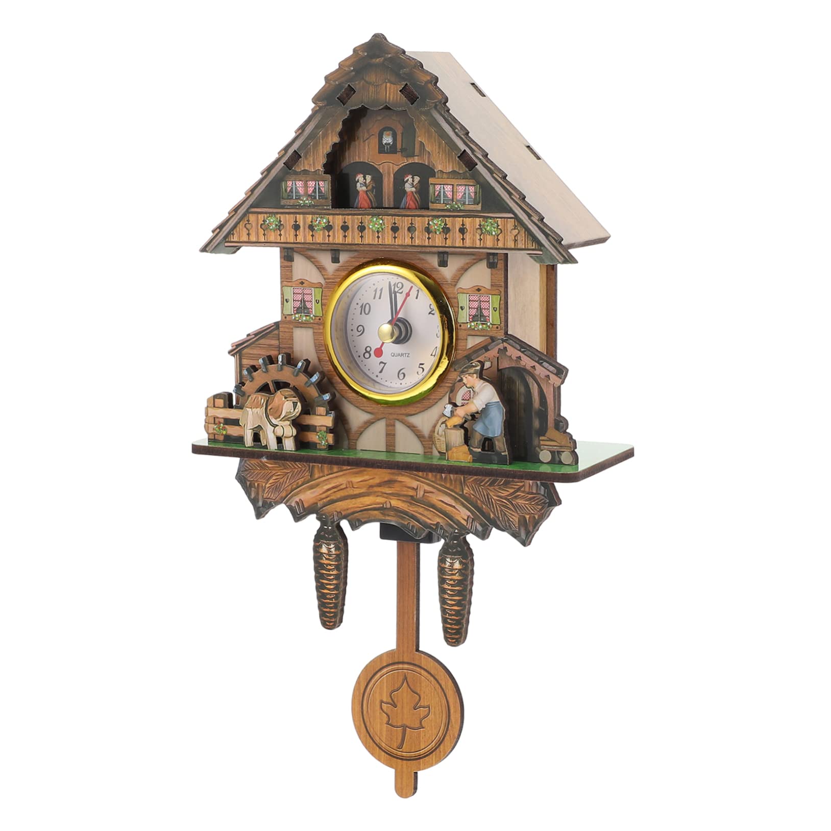Horloge murale bois en forme de maison pour décorer votre salon chaleureux