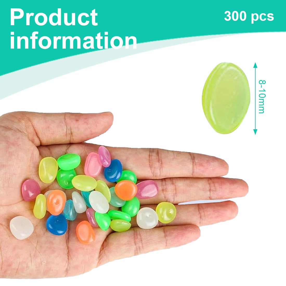 GXGM 300 piedras luminosas, piedras decorativas, piedras de jardín con luz o energía solar, adecuadas para acuarios, macetas, jarrones, exteriores, césped, pasarelas