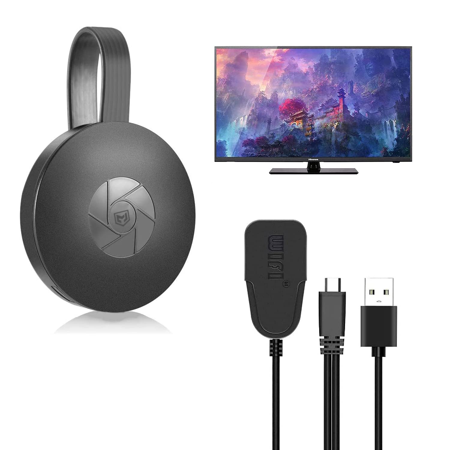 Muvit® Cromecaster WiFi Display Dongle,Wireless HDMI Adapter 1080P Mobile to TV Connector Compatible with TV,Support Miracast Airplay DLNA TV Stick