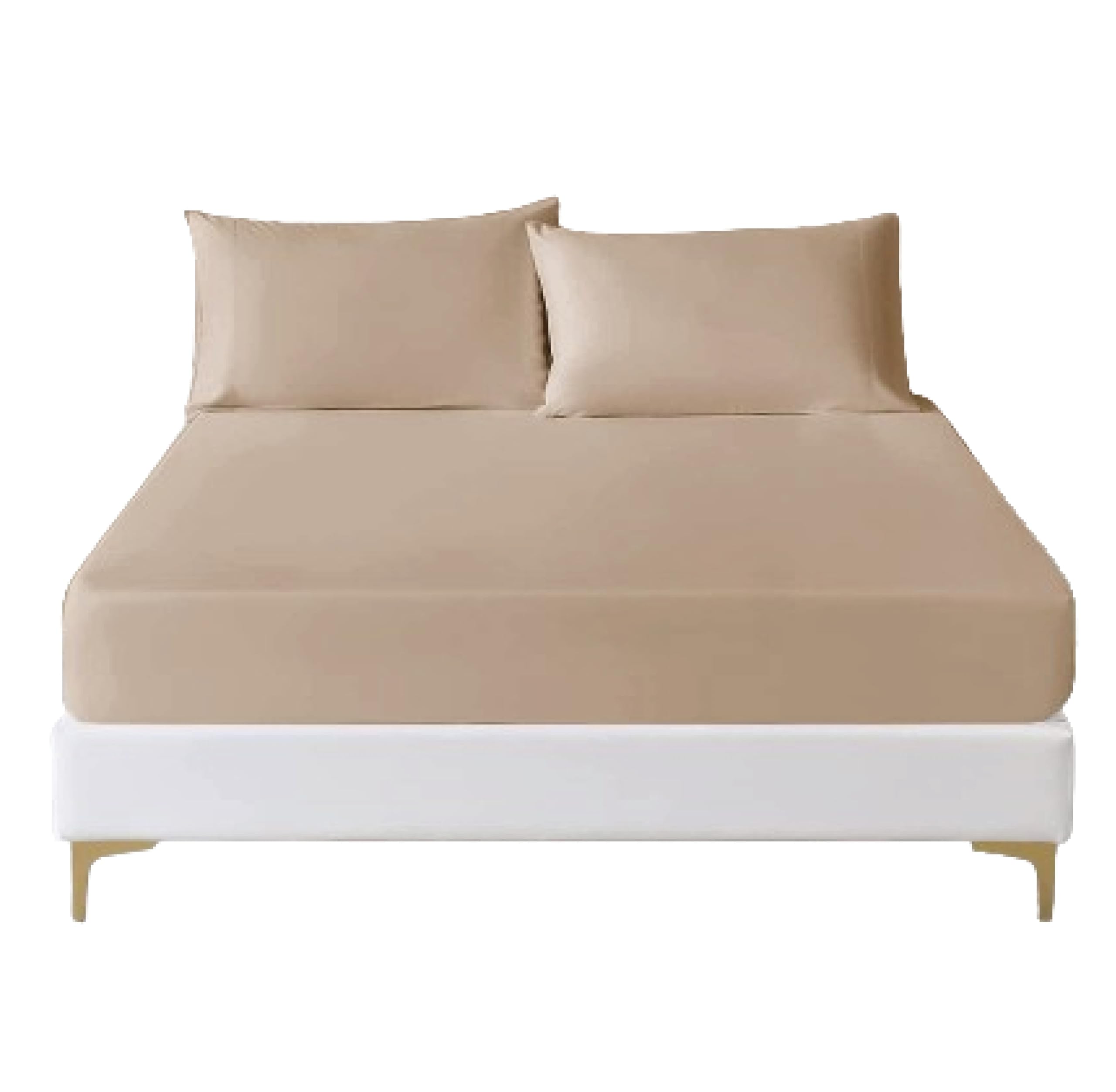 funky gadgets king size Deep fitted sheets Beige 100% egyptian cotton 30cm Deep Pocket Bed...