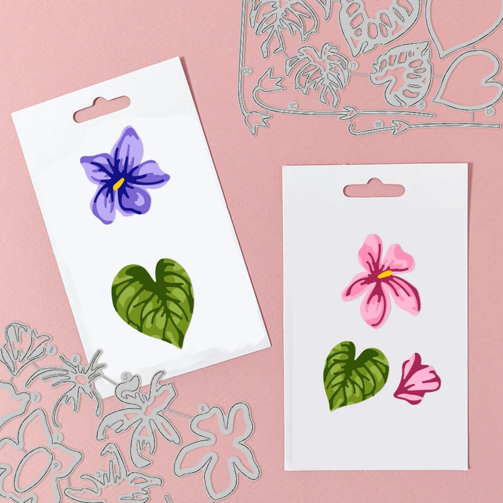 GLOBLELAND 2 Set Da 23 Pz Di Fustelle Per Buste Fai Da Te Scrapbooking Metallo Mughetto Fustelle Stencil Per Goffratura Modello Per La Creazione Di Biglietti Di Carta Decorazioni Album Artigianali