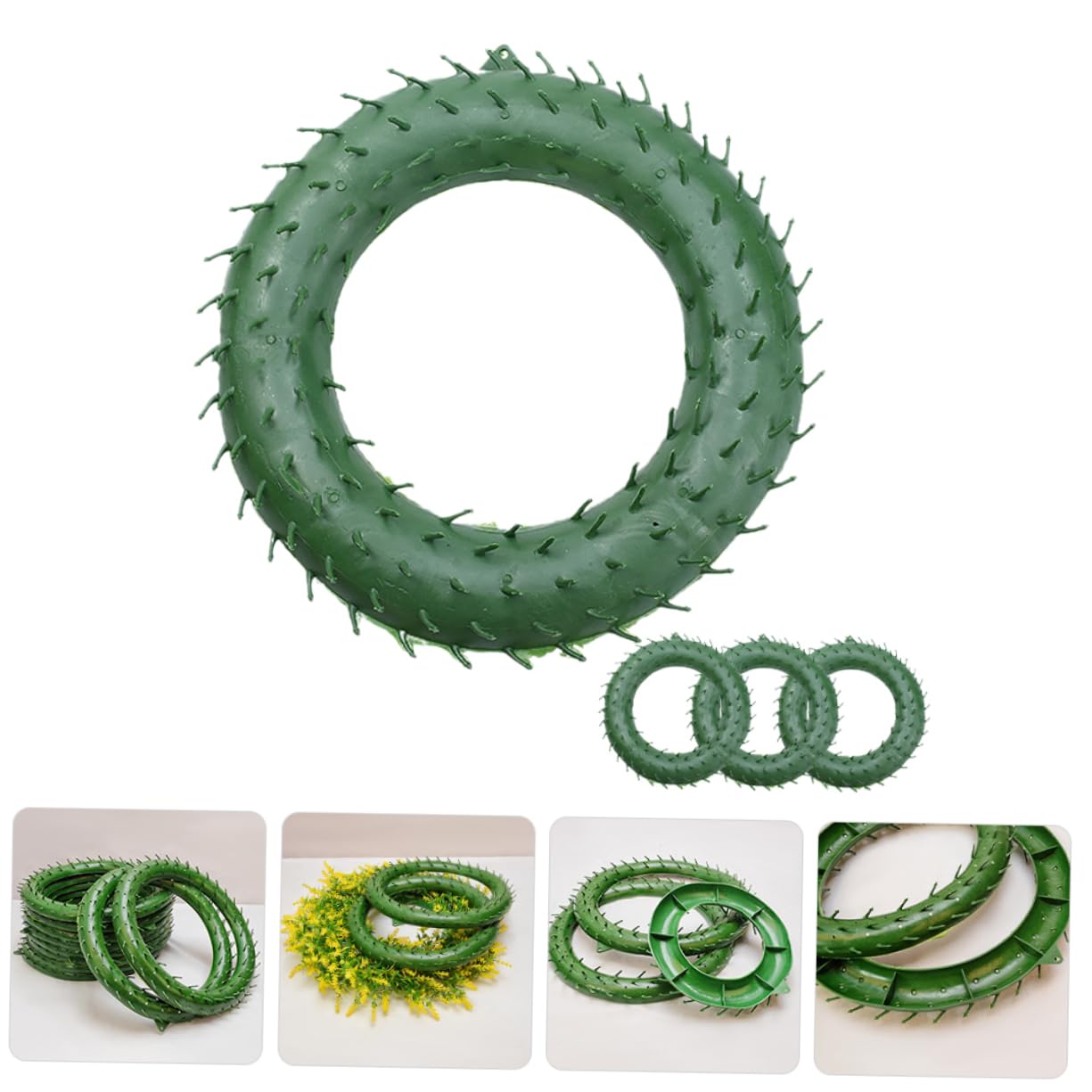 Alipis Crafts Wreath Bracket 4pcs Plastic Wreath Frames DIY Christmas Decorations Floral Rings