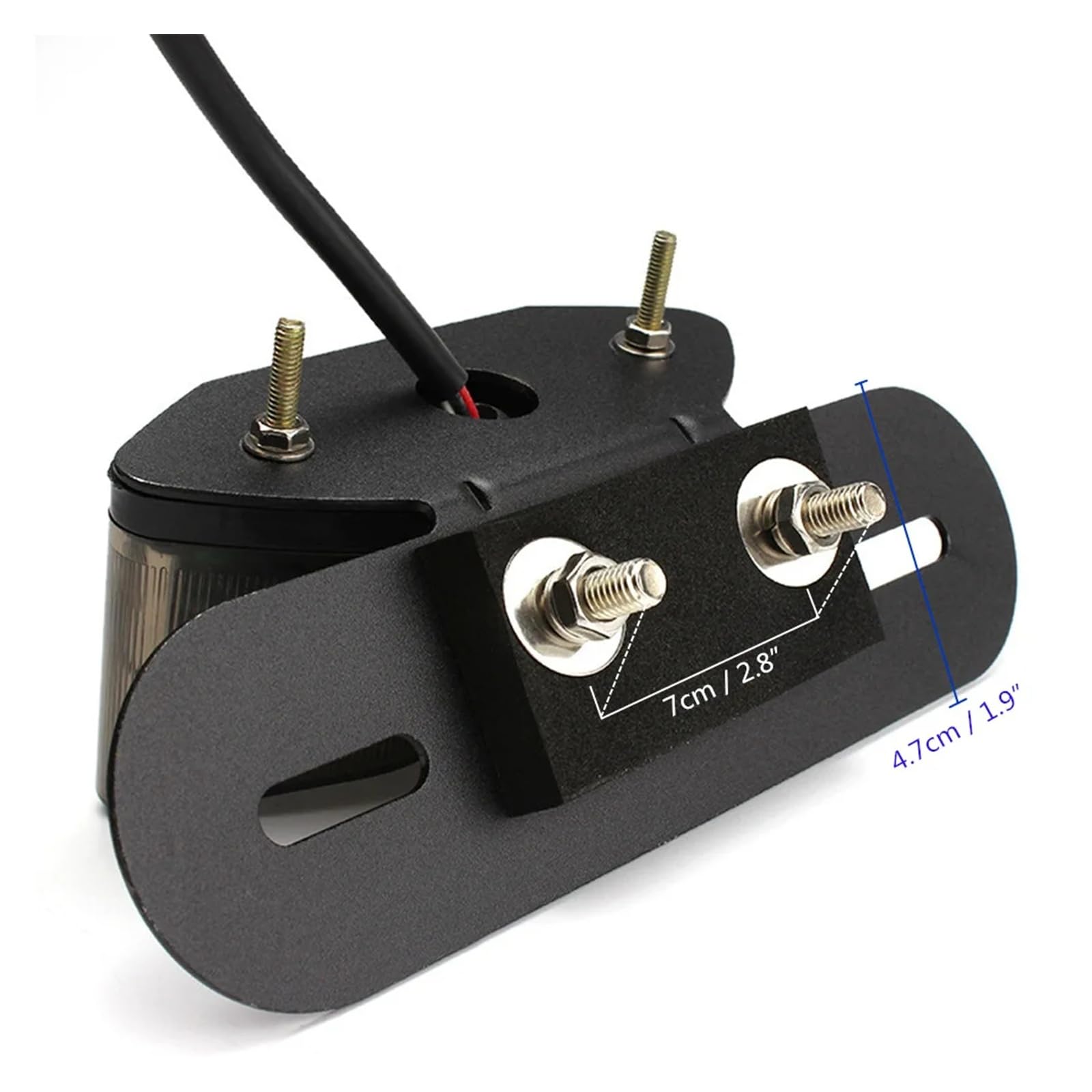 Moto luce freno targa lampada stop Luce targa universale per moto, base nera, indicatore di direzione, coda freno