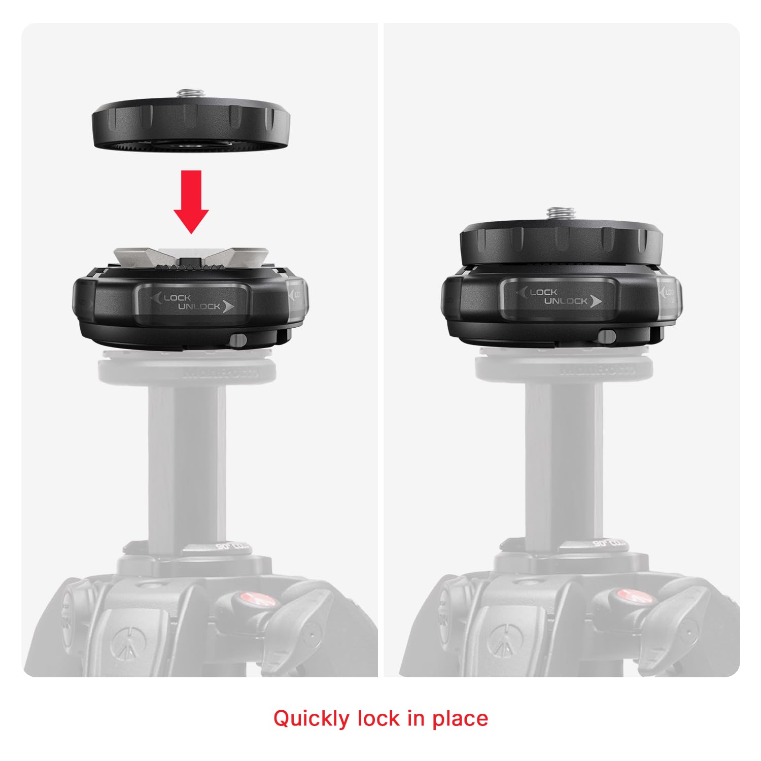 Manfrotto Xchange Quick Release, uniwersalny system statywu/suwaka/akcesoriów, podstawa i płyta, 20 kg, lekkie aluminium, gwinty 3/8" i 1/4", zdjęcie/wideo/oświetlenie
