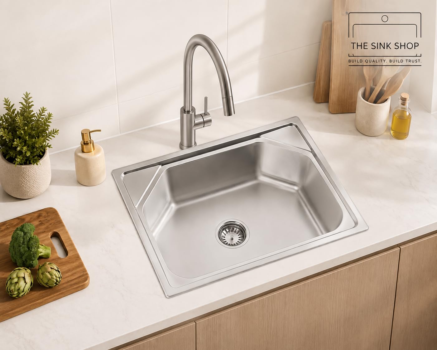 Stainless Steel Double Bowl Kitchen Sink - THE SINK SHOP -26