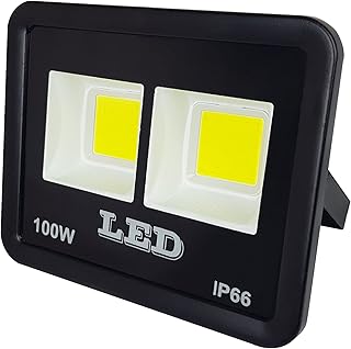 UFT Outdoor LED Flood Light 100W White 6000K Super Bright Aluminum Body IP66 Waterproof for Garden Patio Playground (100W, White)