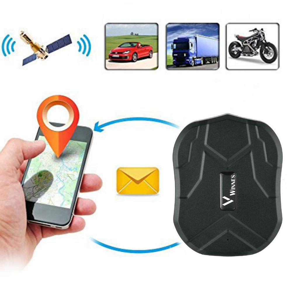 Winnes GPS Tracker per Auto Localizzatore GPS per auto Camion/Moto/Veicolo/Barca Antifurto APP Gratuita Tempo Reale Locator Finder Impermeabile Potente Magnete 10000mah 5 Mesi di Standby TK905B