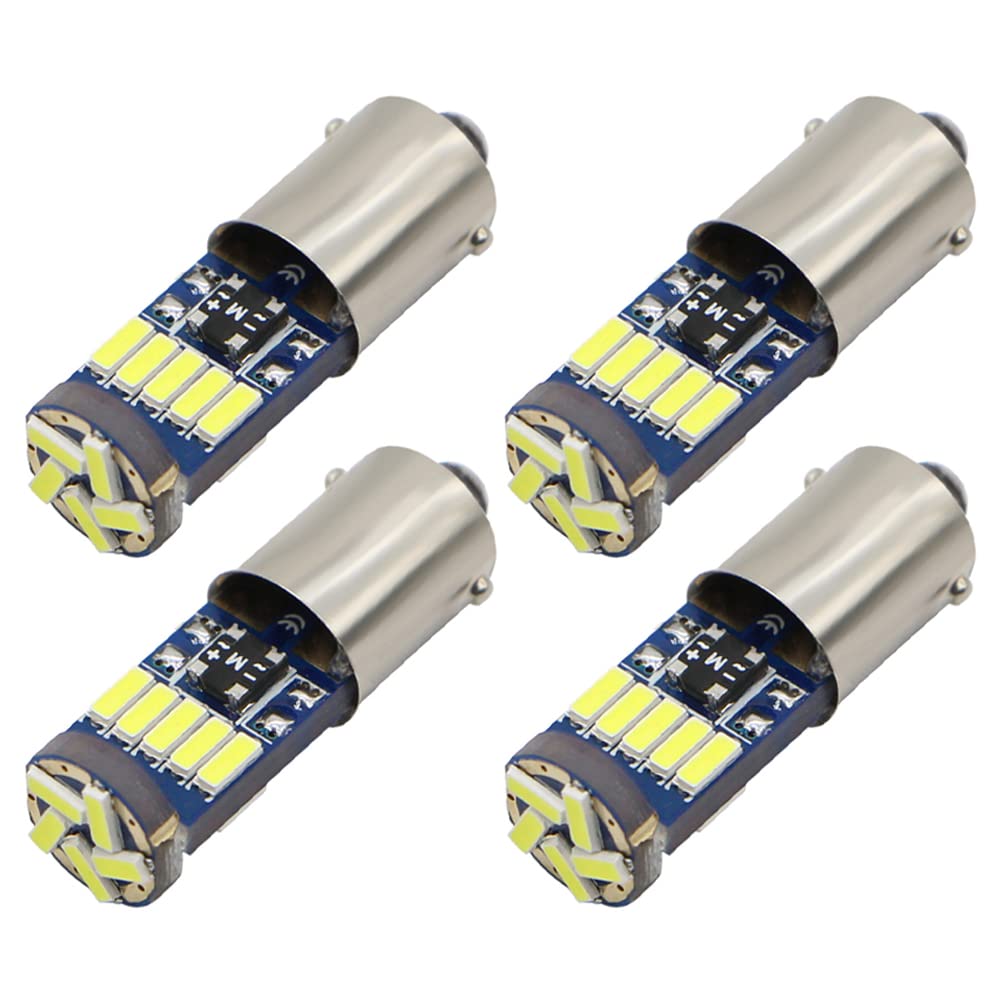 TABEN 4 Stks Canbus BA9s LED Lamp 15 SMD 4014 Chipset BA9S H6W T4W
