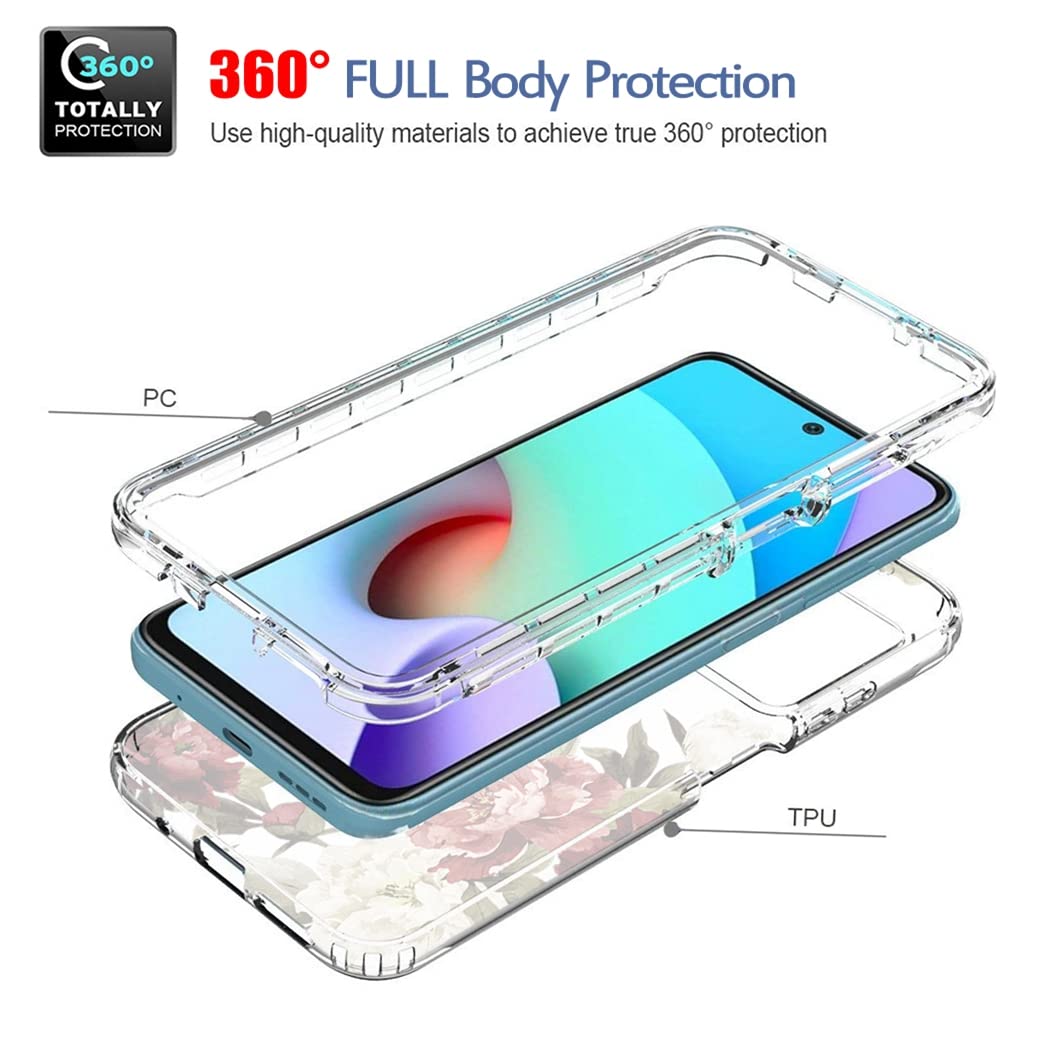 Cover Per Redmi 10/10 Prime/2022 Con Farfalla Rosa | Custodia TPU Trasparente Morbida Antiurto - 2