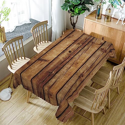 Rectangle-Farmhouse-Wood-Tablecloth-Fabric-Rustic-Wooden-Table-Cloth-60x84inch-Heavy-Duty-Table-Cloth-for-TableWashable-Water-Resistant-TableclothIndoor-and-Outdoors-Party-Table-Decor Rectangle Farmhouse Wood Tablecloth Fabric Rustic Wooden Table Cloth 60x84inch Heavy Duty Table Cloth for TableWashable Water Resistant TableclothIndoor and Outdoors Party Table Decor