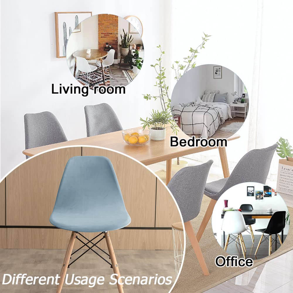 Coprisedia Elasticizzato In Velluto Con Schienale - Fodera Lavabile Per Sedie Da Pranzo E Ufficio - Foto 8