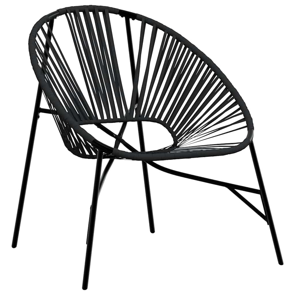 vidaXL Chaise œuf de Jardin Noir résine tressée, Chaise Oeuf, siège de Jardin, Chaise de Patio, Chaise de Jardin, siège d'extérieur