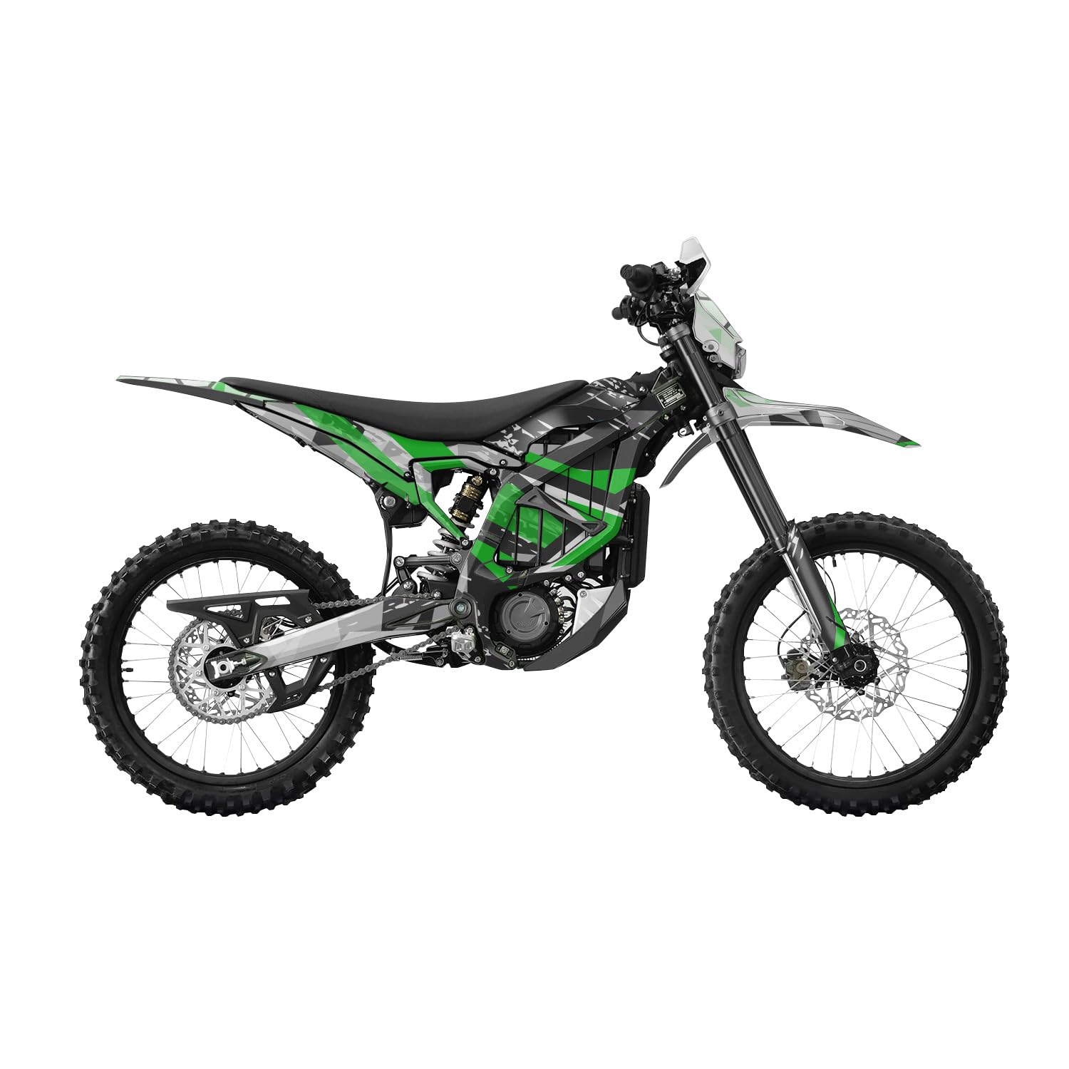 Surron Ultra Bee Graphics Kit Wrap - Grunge Star Green - Sur-Ron Skin - Premium 3M Vinyl Protective Wrap Decal Cover - Easy to Apply | Crafted in The USA by MightySkins