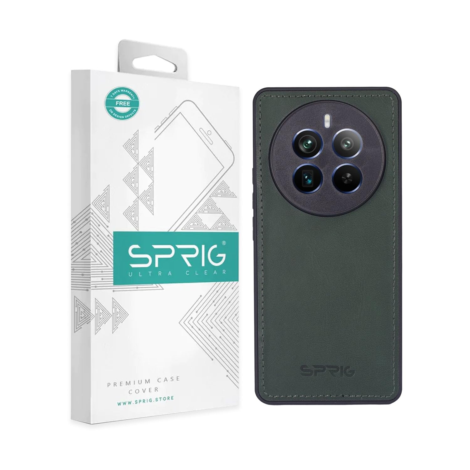 SPRIG TPU Matte Leather Back Cover/Back Case for Realme 12 Pro Plus (Green) (B0D7ZS3PL9) Amazon Price History, Amazon Price Tracker