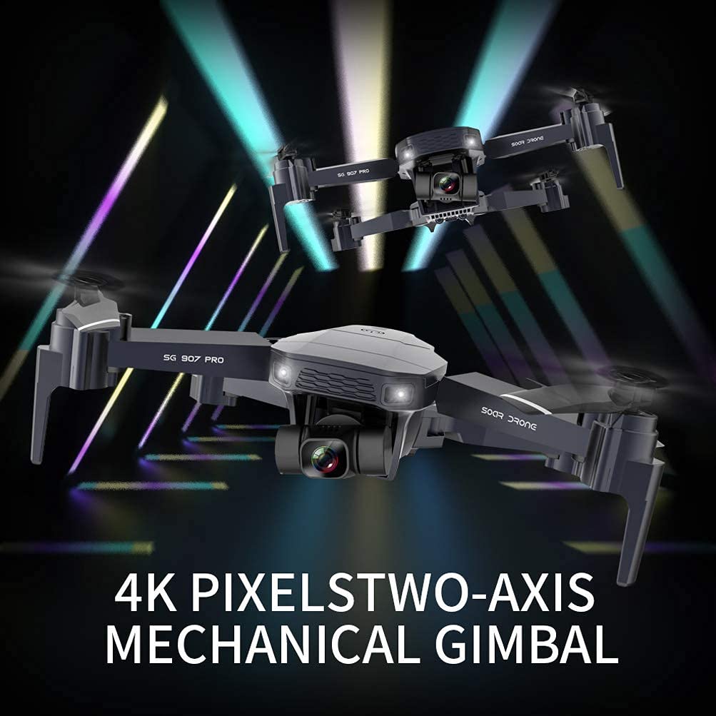 GPS Drone 5G WiFi FPV RC Drone Dual Cameras for Adult with 4K HD Camera with 2-Axis Mechanical Gimbal Dual Positioning System APP Control 2 Pieces Module Battery
