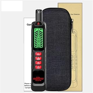 Gas Leak Detector Combustible Natural Flammable Alcohol LPG Methane Analyzer Buzzer Alarm PPM Analyzer Combustible Sensor Tool with Wide Test Range(ZL71A Bag)