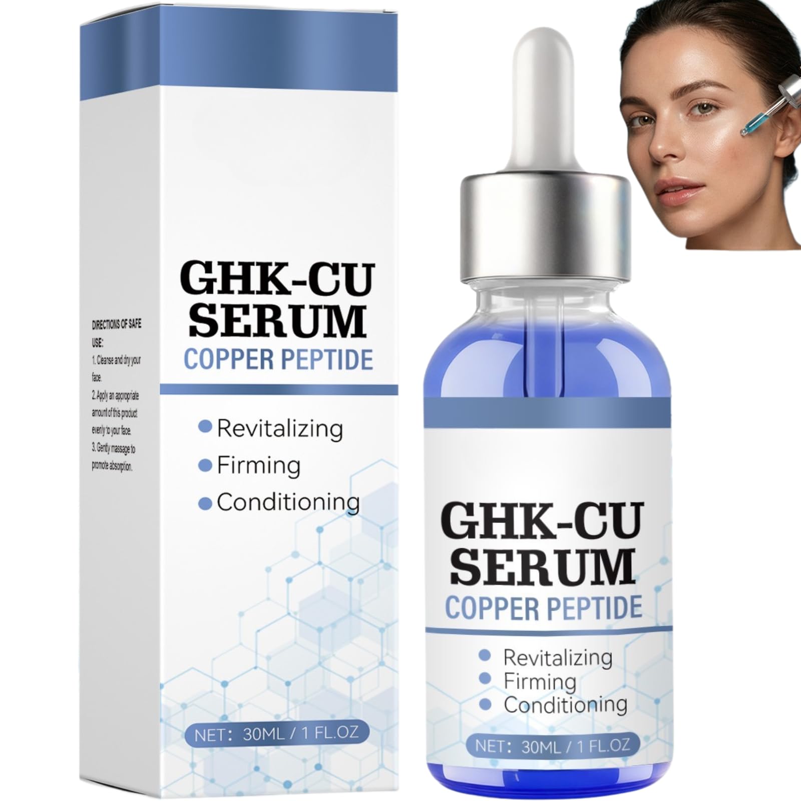 Copper Peptide GHK-CU Face Serum, Hydrating Firming Facial Serum with Hydrolyzed Collagen & Hyaluronic Acid, Skin Smoothing Serum for Dull Uneven Skin Tone, Daily Skincare 30ml (1pcs) : Amazon.com.au: Beauty Copper Peptide GHK-CU Face Serum, Hydrating Firming Facial Serum with Hydrolyzed Collagen & Hyaluronic Acid, Skin Smoothing Serum for Dull Uneven Skin Tone, Daily Skincare 30ml (1pcs) : Amazon.com.au: Beauty