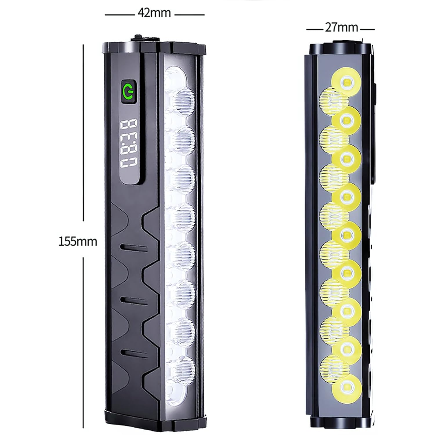 Luci per Bicicletta con 17 LED, 4800 Lumen, Luce Anteriore Super Luminosa con 4 modalità di Illuminazione, Batteria da 10000 mAh E Ricaricabile Tramite USB, Faro Anteriore Impermeabile Ip65