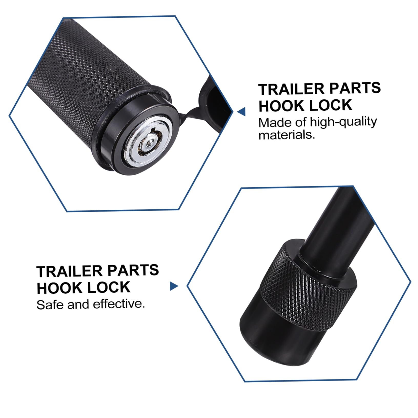 UKCOCO 1pieza Cerradura Para Remolque De Inoxidable Antirrobo y Resistente Al Agua Compatible Receivers De Remolques y Caravanas