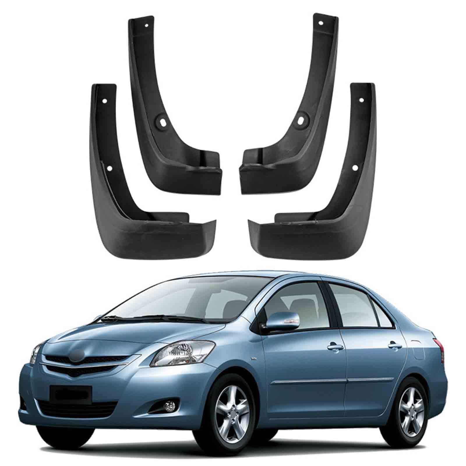 YPSBBHD Car Mud Flaps Fender Splash Guards, Compatible with Toyota Vios/Yaris 4-Dr Sedan 2006-2012, Splashproof Exterior Accessories for Car Wheel Protector